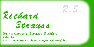 richard strauss business card