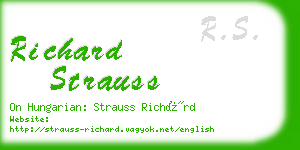 richard strauss business card